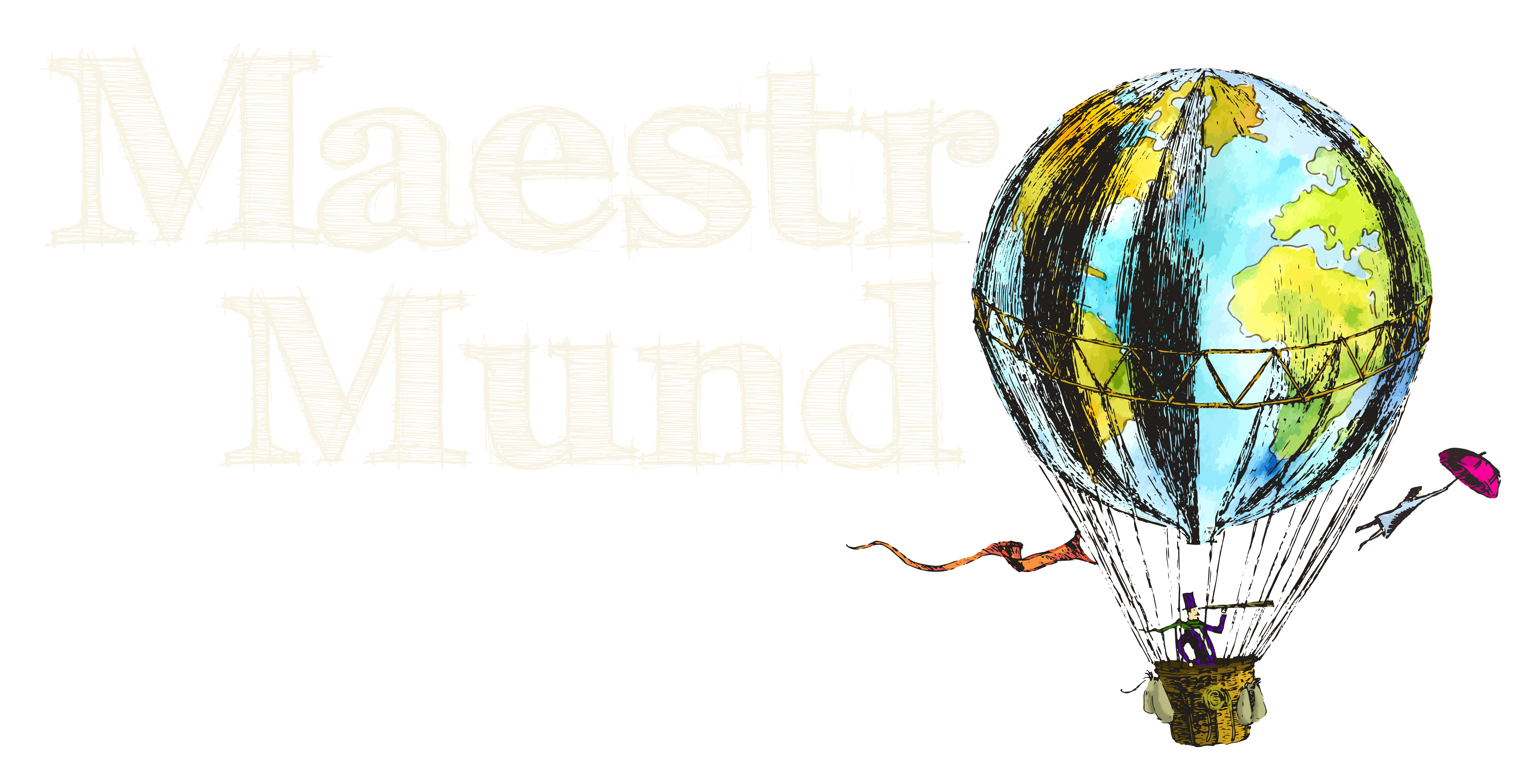 Maestro Mundo Logo Entero Max Calidad Blanco